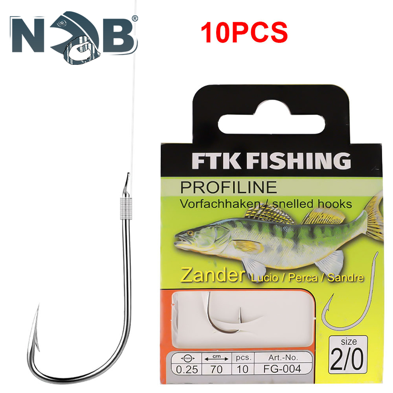 Snell Fishing Rig - ชุดเบ็ดตกปลา FTK 10 ชิ้น/แพ็ค ขนาด 70
