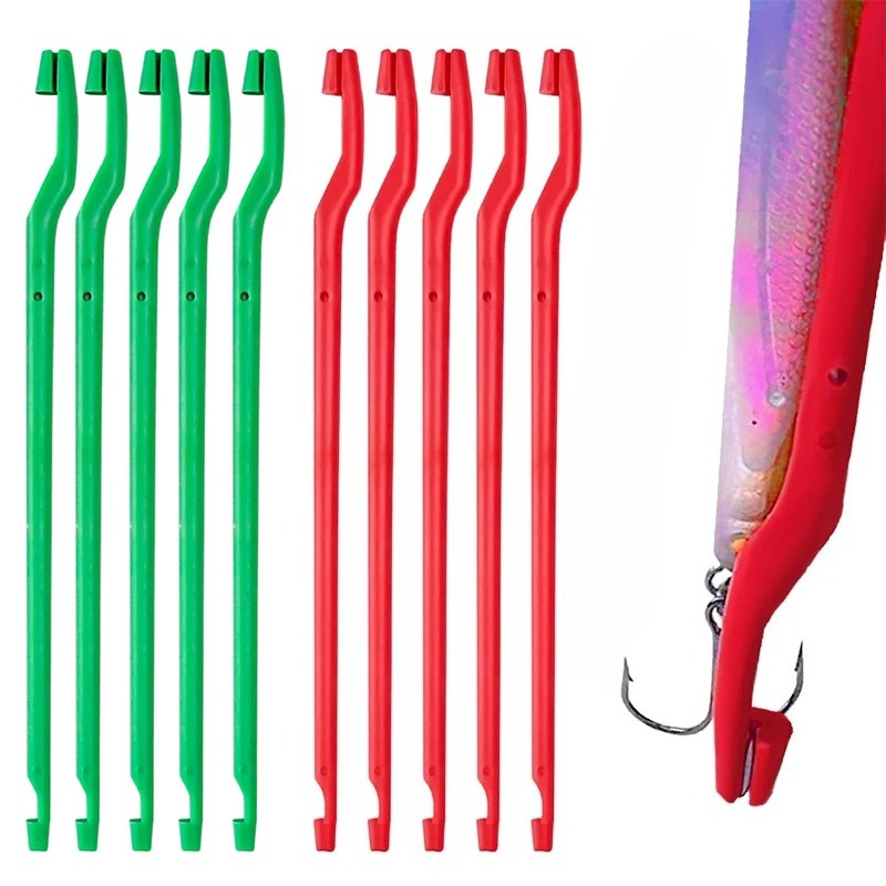 Fishing Equipment Lures - แท่งดึงตะขอเบ็ดตกปลา 5 ชิ้น ป้องกันการบาดมือ สำหรับแยกตะขอเบ็ดเหยื่อแข็ง สำหรับเหยื่อปลอมแบบมินโนว์และเพนซิล
