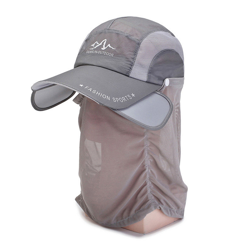 Fishing Equipment In China - ครีมกันแดดหมวกตกปลา Retractable Brim หมวก Sunblock หมวกคอปกป้อง
