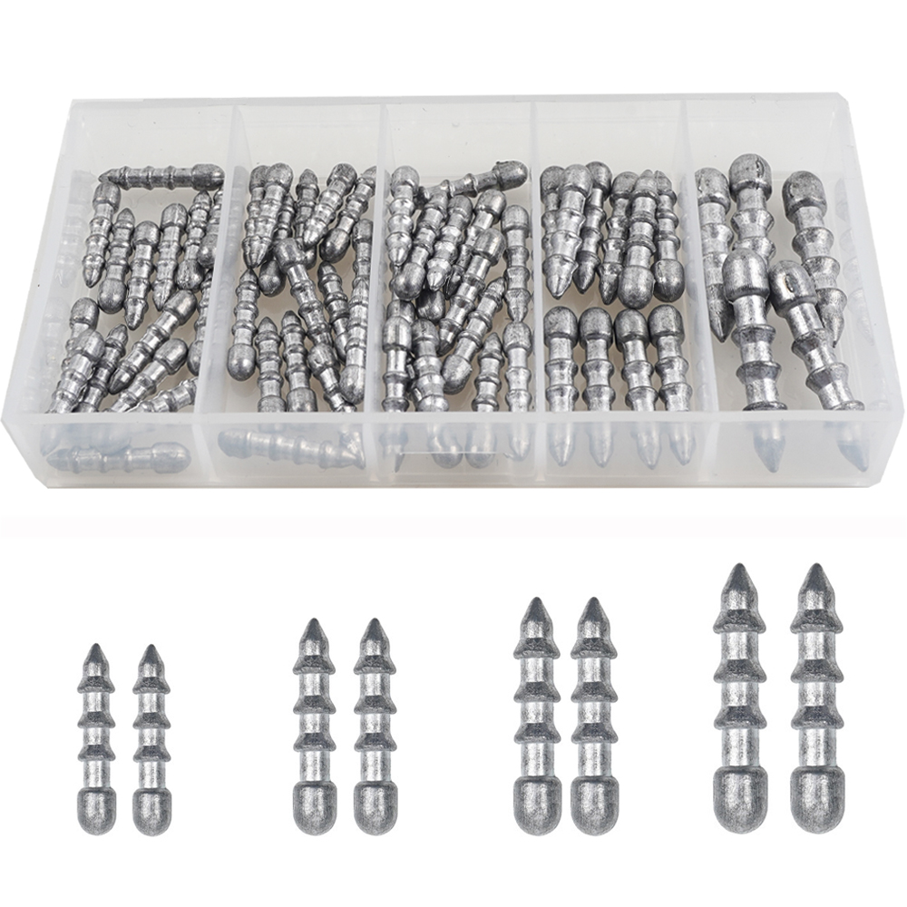 Fishing Equipment Lures - เหยื่อหนอนตกปลาแบบถ่วงน้ำหนัก60ชิ้น