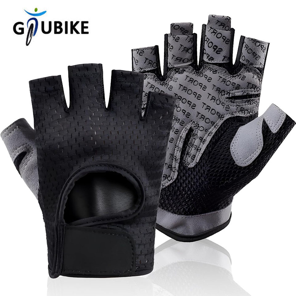 Fishing Equipment In China - ถุงมือกีฬาแบบครึ่งนิ้ว GTUBIKE กันลื่น ดูดซับแรงกระแทก อุปกรณ์ออกกำลังกาย ปั่นจักรยาน