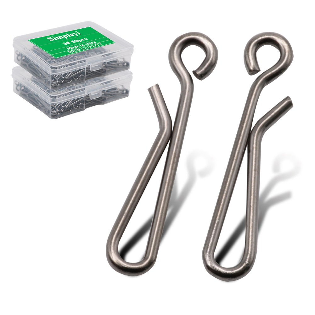 Fishing Equipment And Accessories - 50ชิ้น/กล่องแบริ่งล็อค Rolling หมุนขาแหวน Snap Barrel Tackle