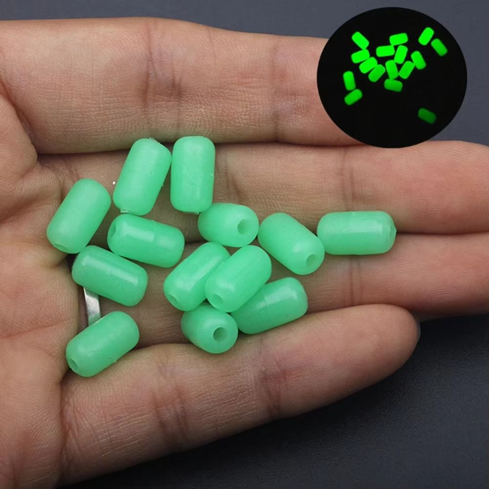 Fishing Equipment Lures - 100 ชิ้น/ถุงตกปลาส่องสว่างลอยลูกปัดยาง GLOW In The Dark