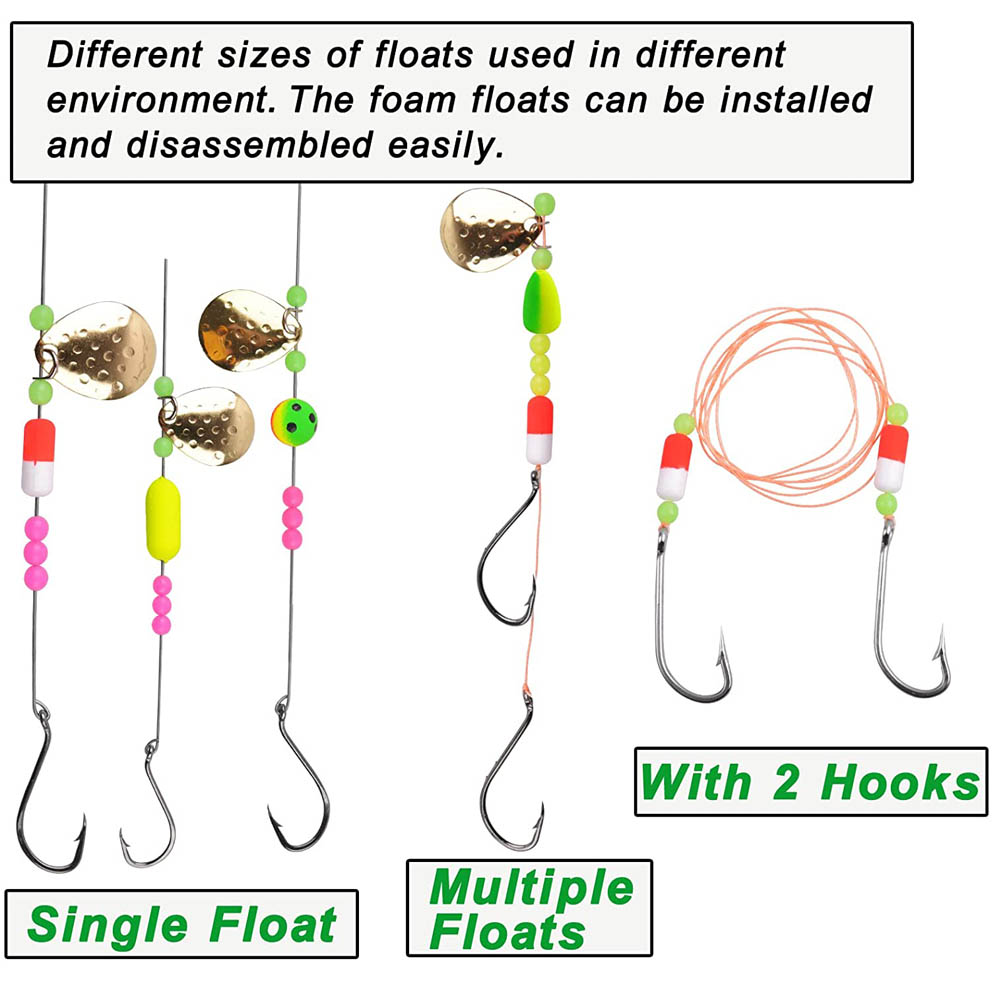 50Pcs ตกปลาลอยโฟม Pompano Bobb - Snell Fishing Rig บทวิจารณ์และราคา