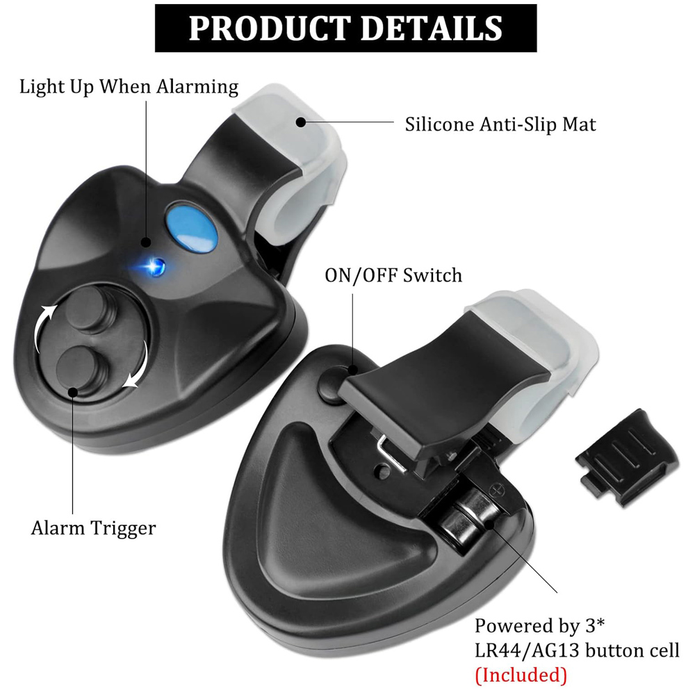 ชุดคลิปตกปลาคาร์พ พร้อมไฟ LED  - Bite Alarm Fishing บทวิจารณ์และราคา